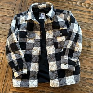 Gap Kids warm flannel shirt coat 7/8